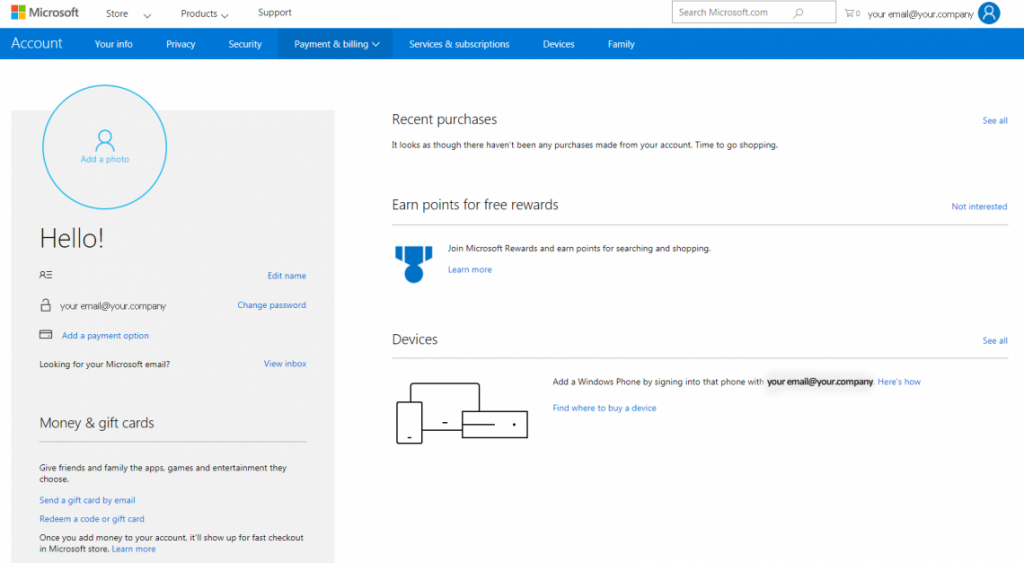SharePoint general landing page